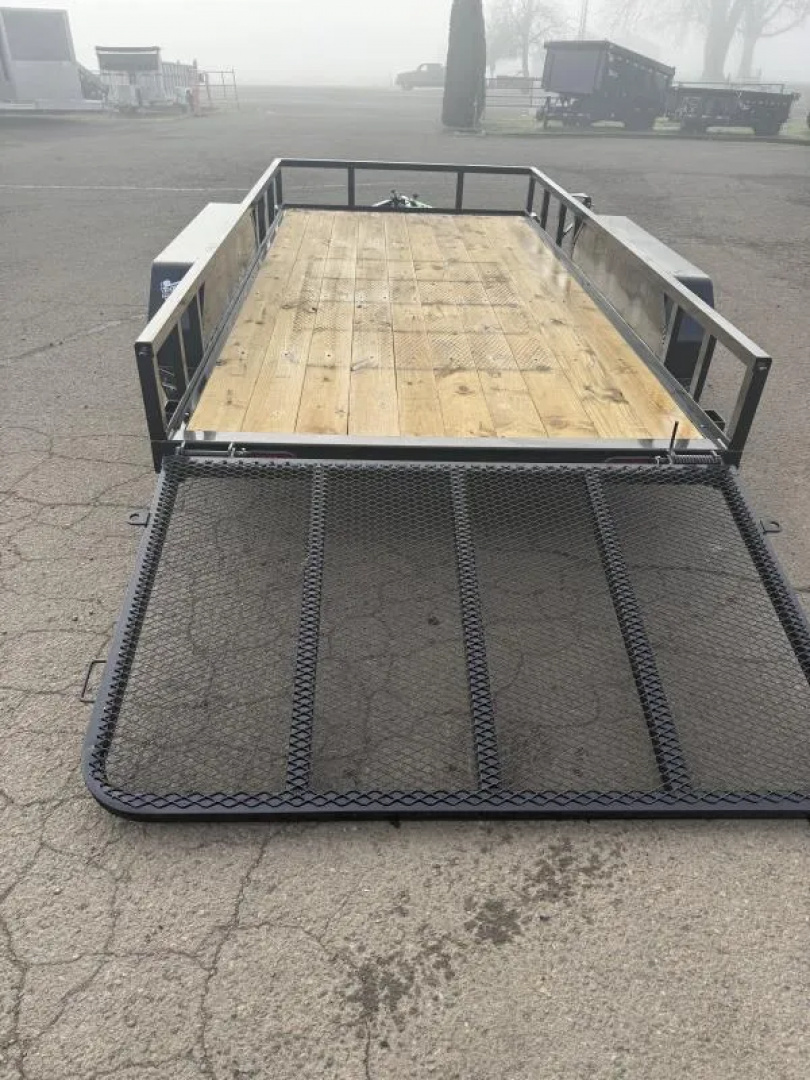 New 2026 Delco Trailers 14' Utility Trailer- Idler axle & Braked axle-4' gate- Spare & Mount!