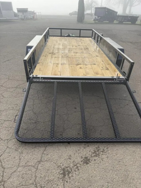 New 2026 Delco Trailers 14' Utility Trailer- Idler axle & Braked axle-4' gate- Spare & Mount!