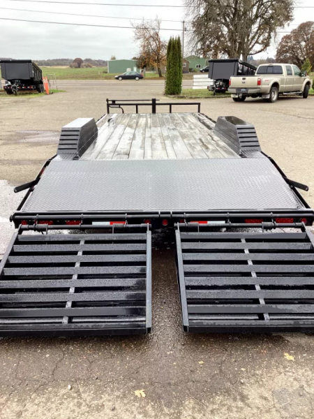 New NEW 2023 Delco 24'x102" Open Car Hauler - Drive over fenders - Monster Ramps