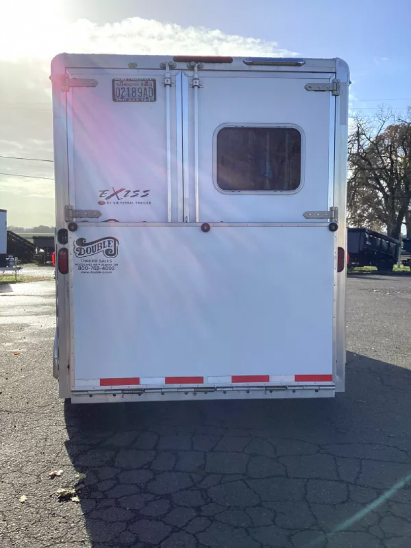 Used 2019 Exiss Escape 7204 - 4ft SW LQ Weekender 2 Horse Trailer - Ramp - Rear Tack-Elec Awning