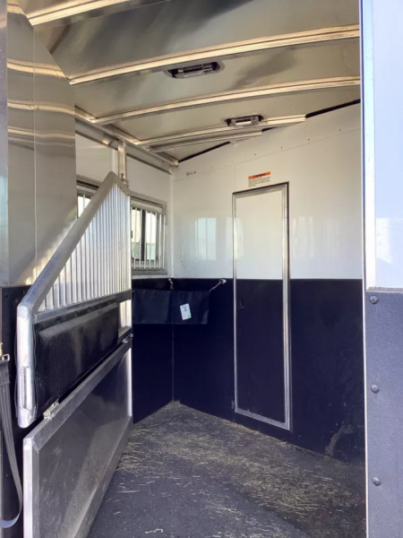 Used 2019 Exiss Escape 7204 - 4ft SW LQ Weekender 2 Horse Trailer - Ramp - Rear Tack-Elec Awning