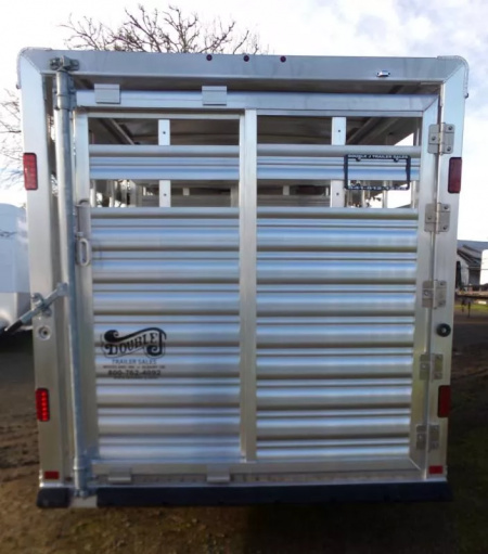 New 2026 Featherlite 8107 PERFECTFIT STOCK TRAILER- Center Gate w/ slider- Full swing rear gate-24'' gravel guard