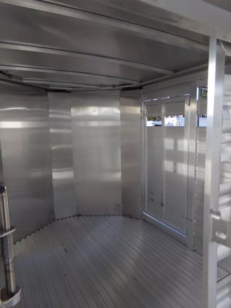 New 2026 Featherlite 8107 PERFECTFIT STOCK TRAILER- Center Gate w/ slider- Full swing rear gate-24'' gravel guard