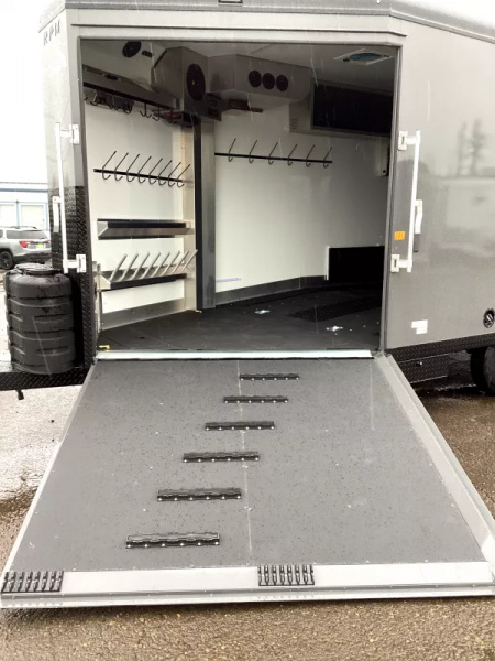 New 2026 Trails West RPM 20' Snowmobile Trailer - 30 gal. Fuel Cell - Altitude Pckg. - Electric Jack - Power Rear Ramp-7.5 gal. LP Tanks