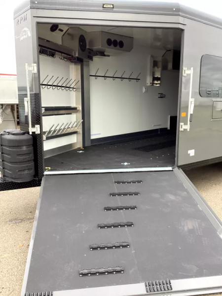 New 2026 Trails West 28ft. Snowmobile Trailer - Altitude package - Track melt Heater - Charcoal w/ black cove - Power rear ramp