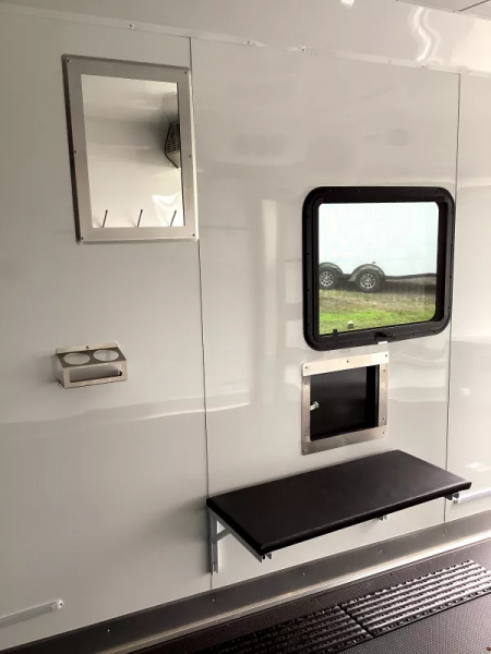 New 2026 Trails West 28ft. Snowmobile Trailer - Altitude package - Track melt Heater - Charcoal w/ black cove - Power rear ramp