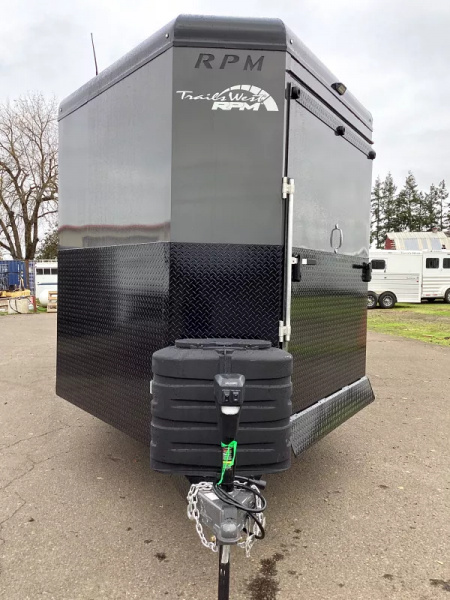 New 2026 Trails West 28ft. Snowmobile Trailer - Altitude package - Track melt Heater - Charcoal w/ black cove - Power rear ramp