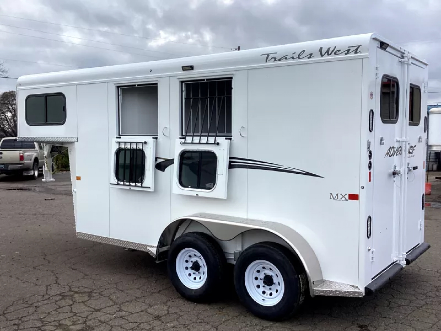 New 2026 Trails West Adventure MX 2 Horse Trailer - Swing Out Saddle Rack - Water Tank