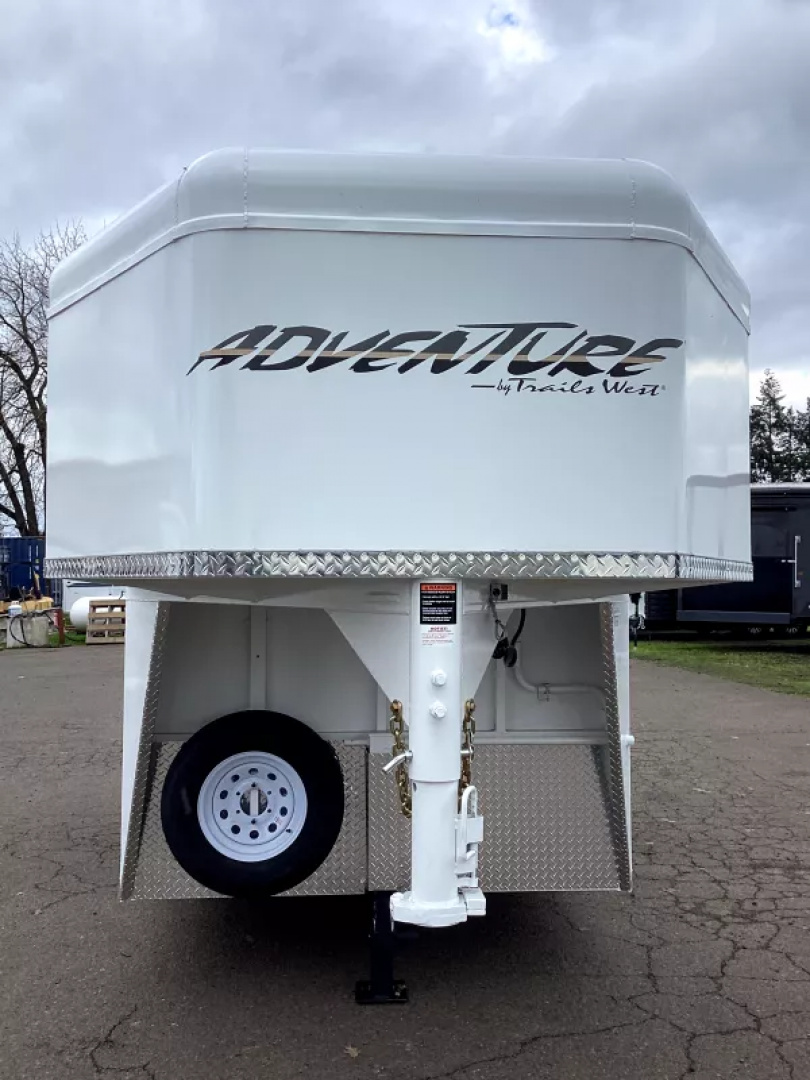 New 2026 Trails West Adventure MX 2 Horse Trailer - Swing Out Saddle Rack - Water Tank