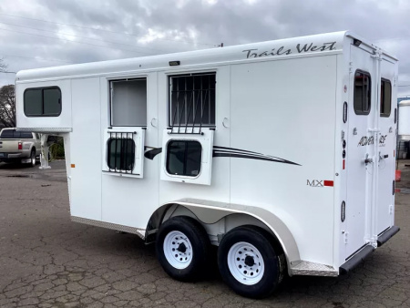 New 2026 Trails West Adventure MX 2 Horse Trailer - Swing Out Saddle Rack - Water Tank