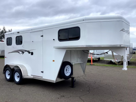 New 2026 Trails West Adventure MX 2 Horse Trailer - Swing Out Saddle Rack - Water Tank