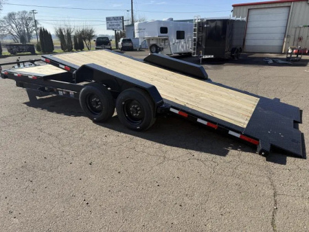New 2026 Delco Trailers T322-16K Bumper Tilt Car/Equipment Trailer-6' Stationary Deck, Knife Edge, 17.5" tires