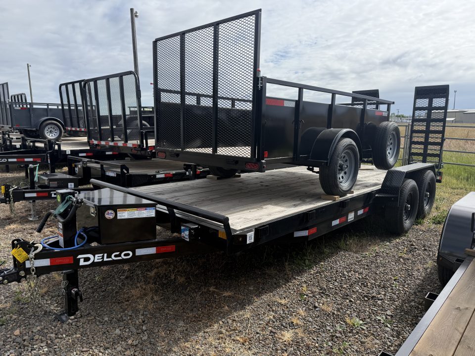 New 2026 Delco Trailers C520 Bumper Pull Open Car Hauler, 83"x 20' -14k, 2' Dove Diamond Plate Trail w/ HD Fold Up Ramps