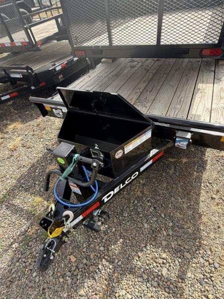 New 2026 Delco Trailers C520 Bumper Pull Open Car Hauler, 83"x 20' -14k, 2' Dove Diamond Plate Trail w/ HD Fold Up Ramps
