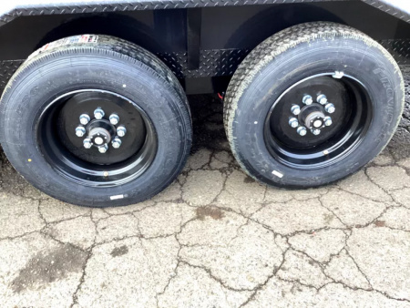 New 2026 Delco Trailers T724 102" x 24' Full Tilt Equipment-Black, Tilt Deck w/ Knife Edge, 17.5" 16ply Tires
