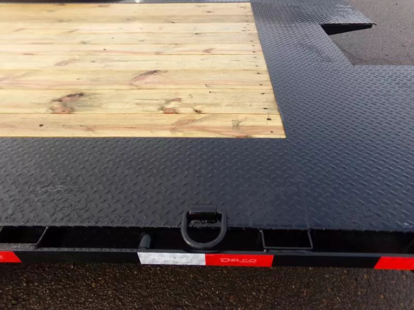 New 2026 Delco T720 14k Bumper Pull Full Tilt Equipment Trailer-Black, Tilt Deck w/ Knife Edge