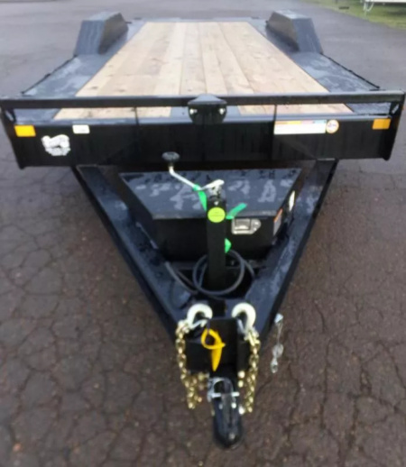 New 2026 Delco T720 14k Bumper Pull Full Tilt Equipment Trailer-Black, Tilt Deck w/ Knife Edge