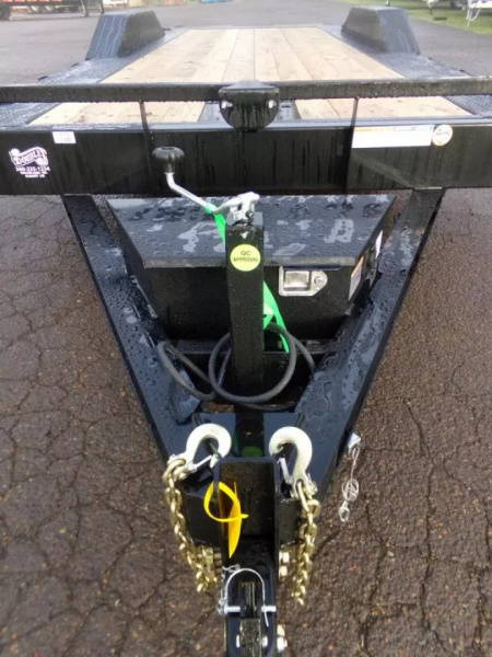 New 2026 Delco T720 14k Bumper Pull Full Tilt Equipment Trailer-Black, Tilt Deck w/ Knife Edge