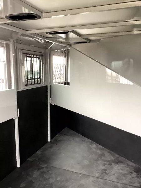 New 2026 Trails West Adventure MX II 2H-Grey-Swing out Saddle Rack-Water Tank-7' Tall 2 Horse Trailer