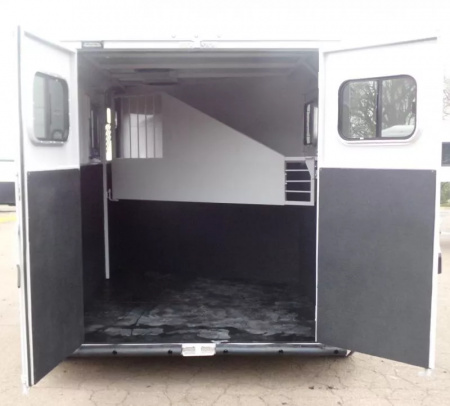 New 2026 Trails West Adventure MX II 2H-Grey-Swing out Saddle Rack-Water Tank-7' Tall 2 Horse Trailer