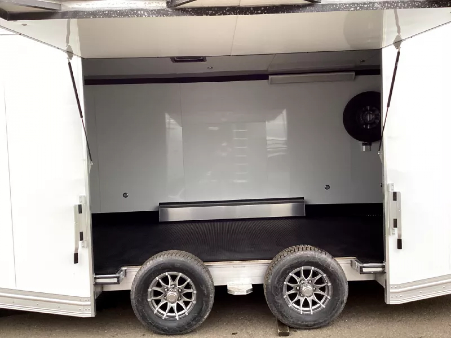 New 2026 ALCOM Mission Enclosed Car Hauler 8.5 x 24 - All Aluminum-Pinnacle Premium Series-110 V Power Package-36" x 78" Side Access Door