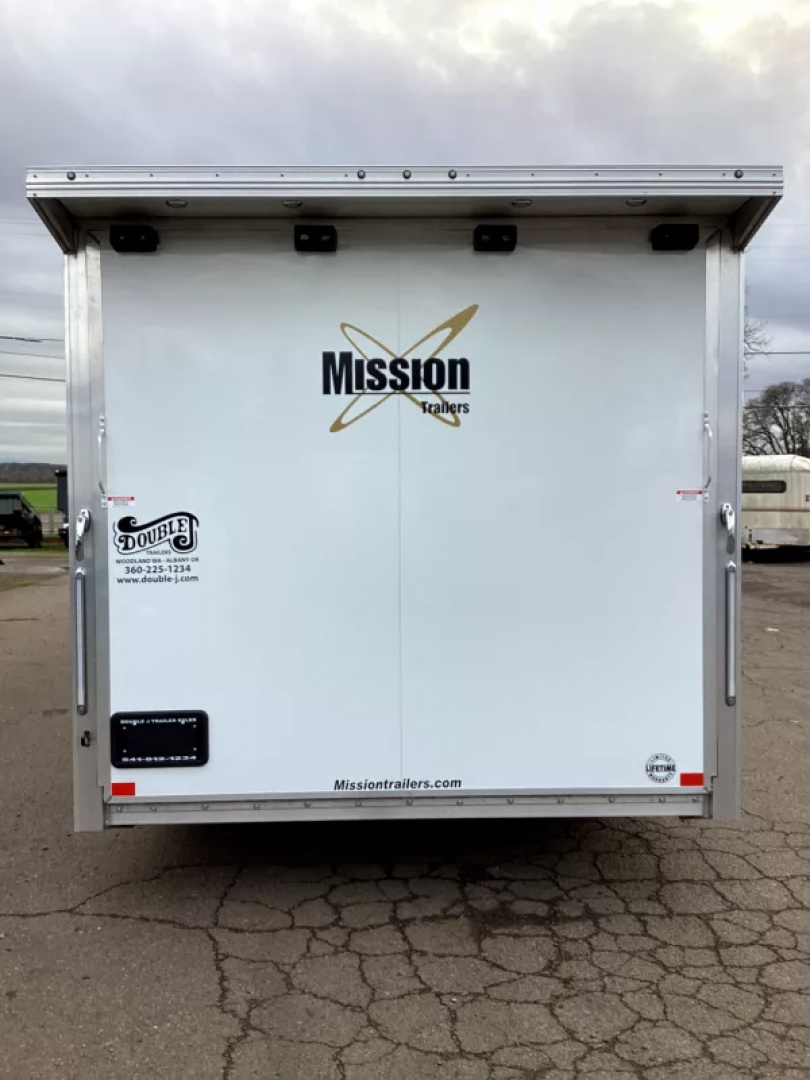 New 2026 ALCOM Mission Enclosed Car Hauler 8.5 x 24 - All Aluminum-Pinnacle Premium Series-110 V Power Package-36" x 78" Side Access Door