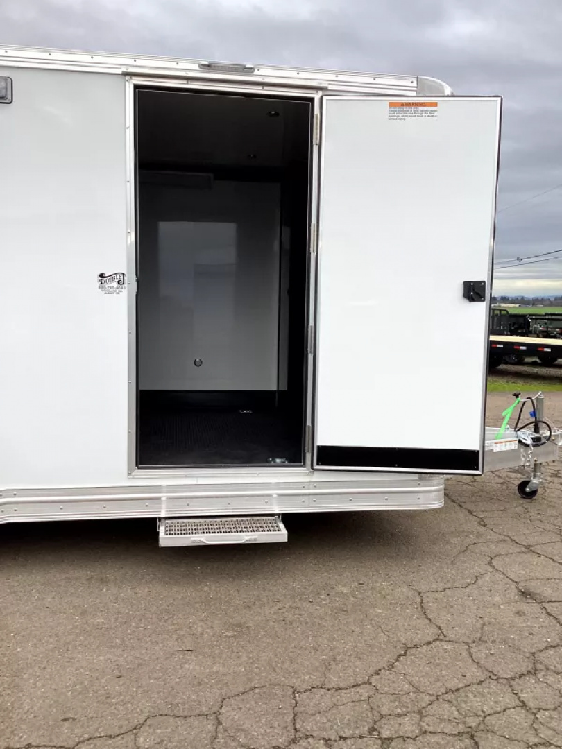 New 2026 ALCOM Mission Enclosed Car Hauler 8.5 x 24 - All Aluminum-Pinnacle Premium Series-110 V Power Package-36" x 78" Side Access Door