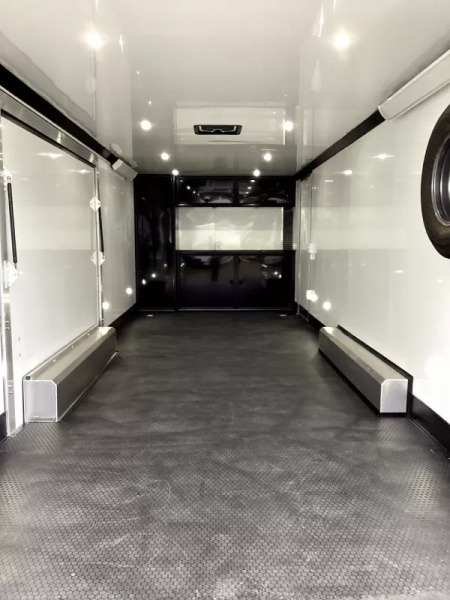 New 2026 ALCOM Mission Enclosed Car Hauler 8.5 x 24 - All Aluminum-Pinnacle Premium Series-110 V Power Package-36" x 78" Side Access Door