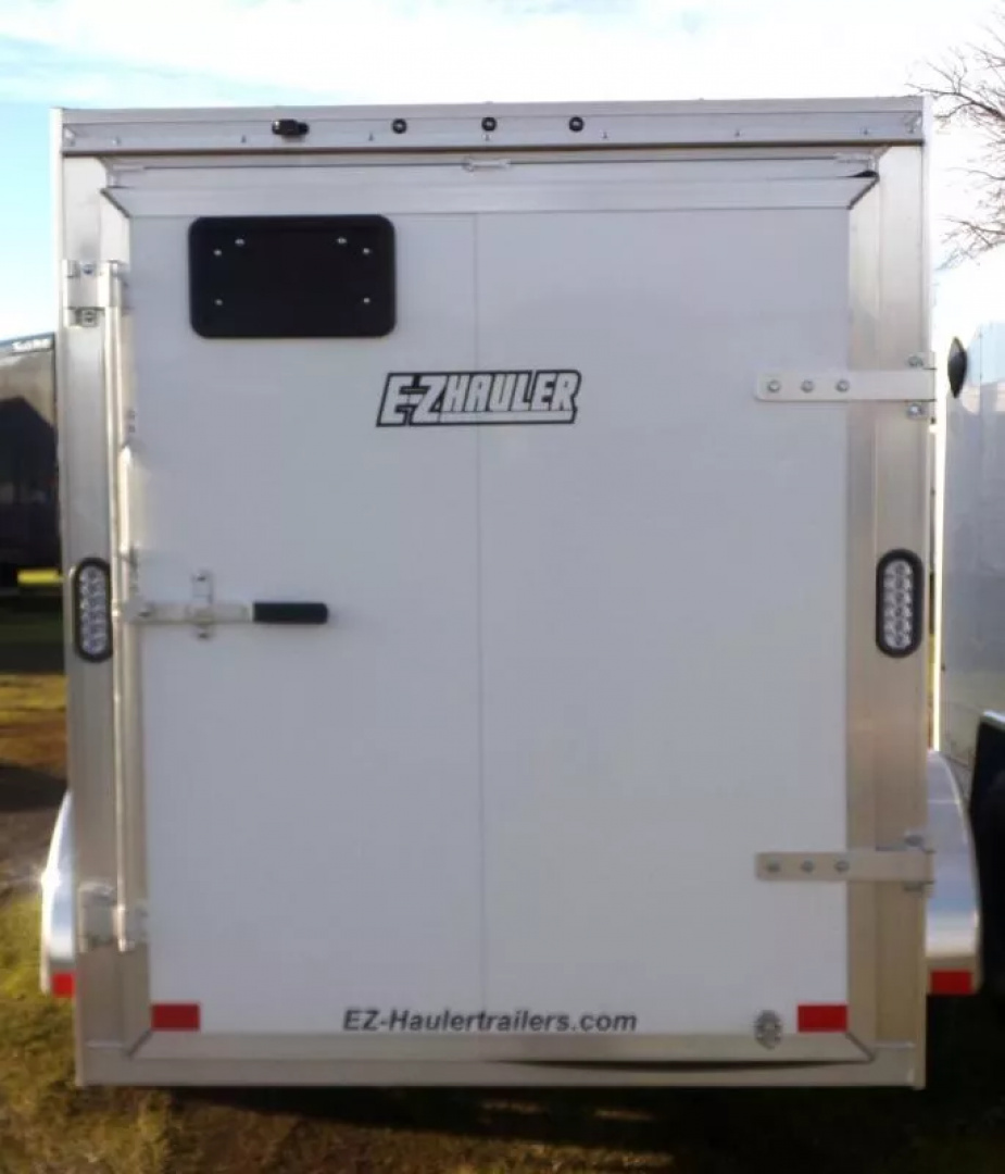 New 2025 ALCOM EZ Hauler 5x10-All Aluminum Enclosed Cargo Trailer-White, Single Barn Door for 5' Wides