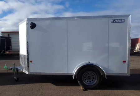 New 2025 ALCOM EZ Hauler 5x10-All Aluminum Enclosed Cargo Trailer-White, Single Barn Door for 5' Wides