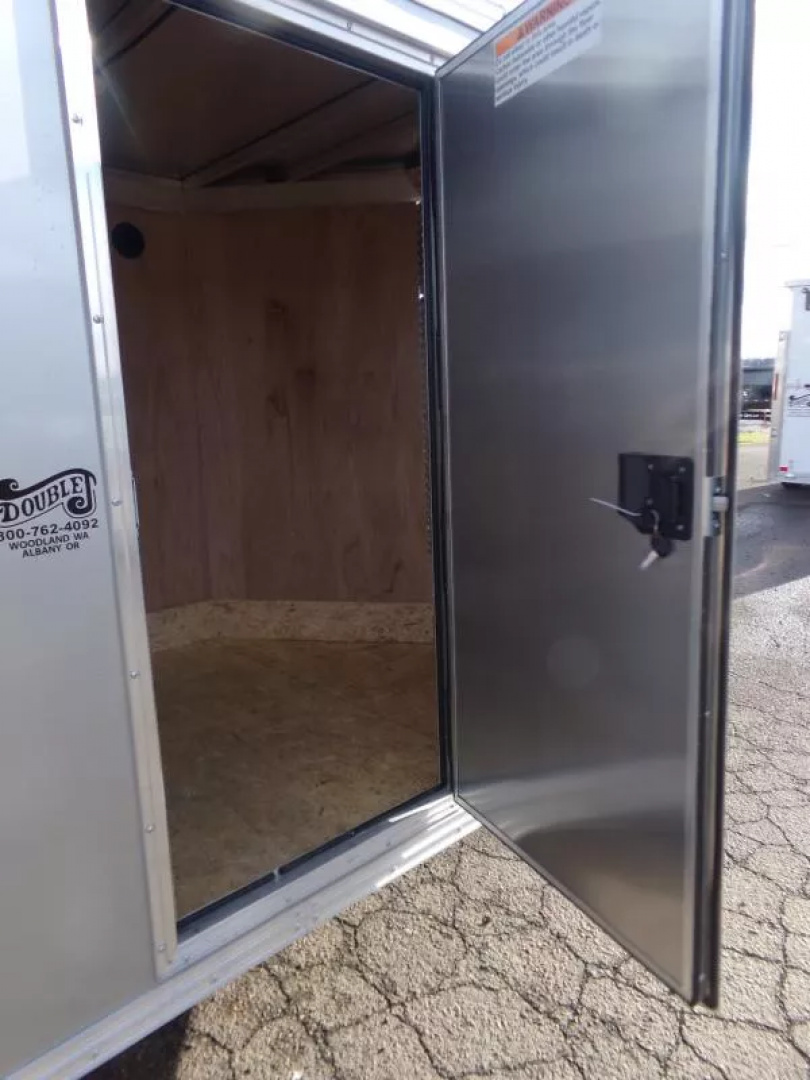 New 2025 ALCOM EZ Hauler 5x10-All Aluminum Enclosed Cargo Trailer-Silver, Single Barn Door for 5' Wides