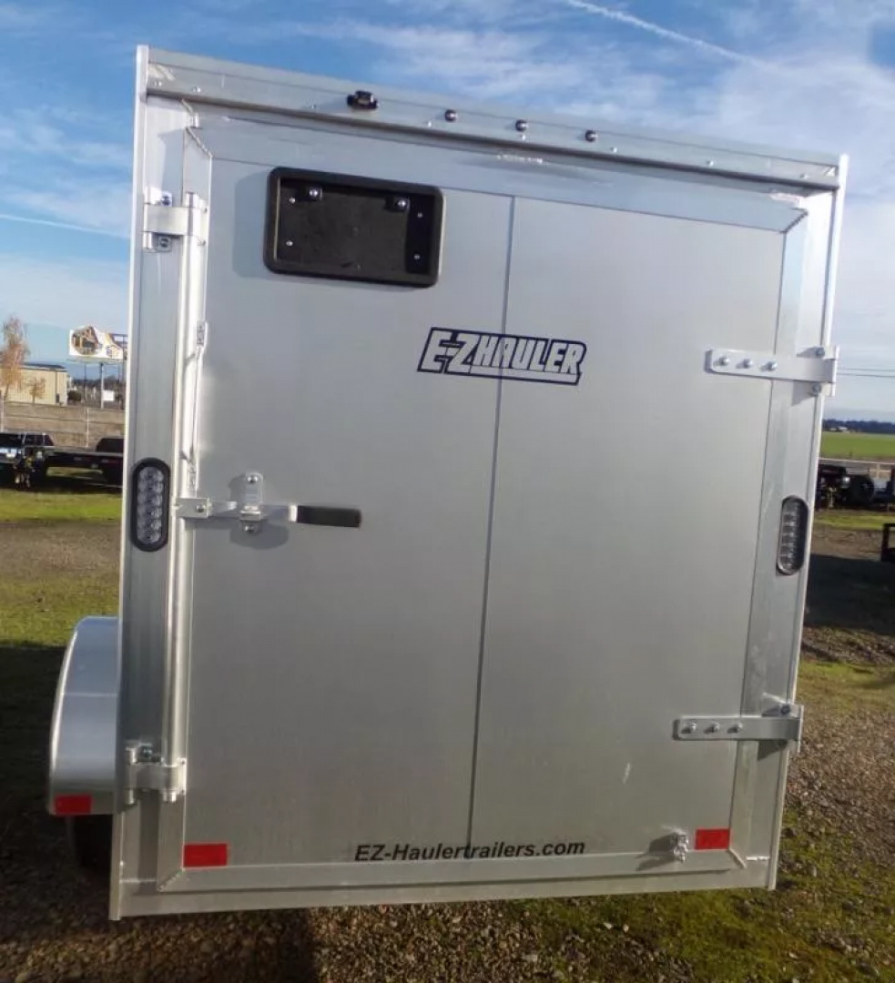 New 2025 ALCOM EZ Hauler 5x10-All Aluminum Enclosed Cargo Trailer-Silver, Single Barn Door for 5' Wides