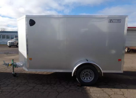 New 2025 ALCOM EZ Hauler 5x10-All Aluminum Enclosed Cargo Trailer-Silver, Single Barn Door for 5' Wides