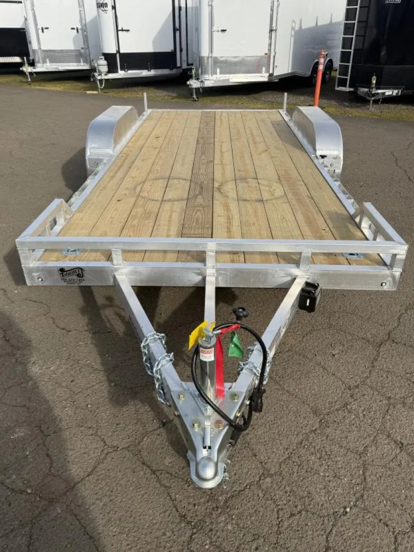 New 2026 Mission Eco 2.0 Open Car Hauler 8 x 18-Wood Deck, All Aluminum Construction, 2' Beaver Tail