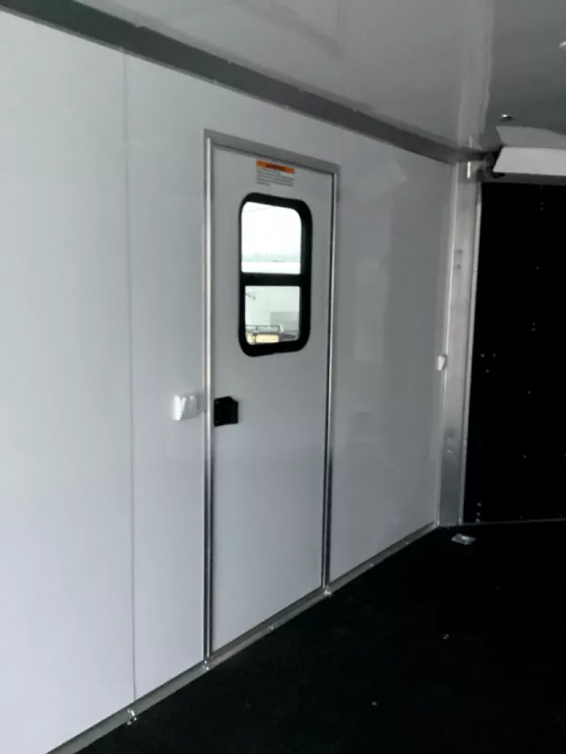 New SEASON CLEARANCE SALE! 2025 Mission MCH 8.5' x 24' Snowmobile All Sport Trailer-White, 15" Aluminum Wheels, 78" Tall Side Access Door, 18" x 24" Sliding Window w/ Screen