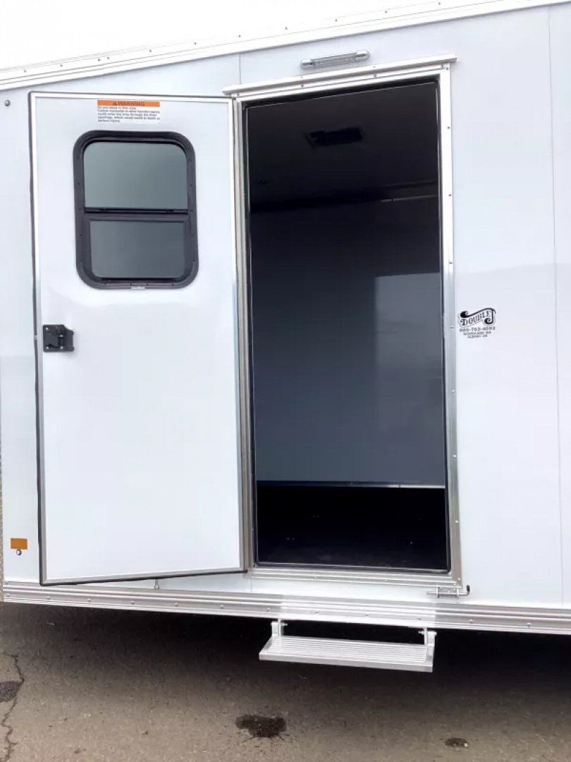 New SEASON CLEARANCE SALE! 2025 Mission MCH 8.5' x 24' Snowmobile All Sport Trailer-White, 15" Aluminum Wheels, 78" Tall Side Access Door, 18" x 24" Sliding Window w/ Screen