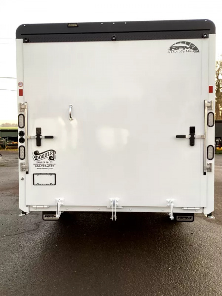 New 2026 Trails West  20ft. Snowmobile Trailer - Altitude Package - White w/ Black Roof Rail - Power Rear Ramp