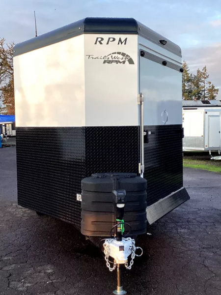 New 2026 Trails West  20ft. Snowmobile Trailer - Altitude Package - White w/ Black Roof Rail - Power Rear Ramp