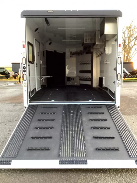 New 2026 Trails West  20ft. Snowmobile Trailer - Altitude Package - White w/ Black Roof Rail - Power Rear Ramp