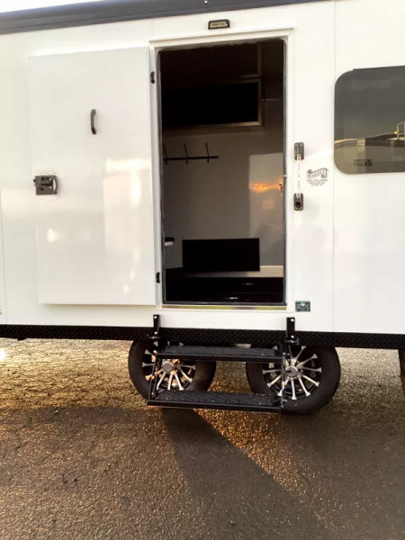 New 2026 Trails West  20ft. Snowmobile Trailer - Altitude Package - White w/ Black Roof Rail - Power Rear Ramp