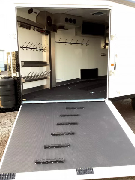 New 2026 Trails West  20ft. Snowmobile Trailer - Altitude Package - White w/ Black Roof Rail - Power Rear Ramp