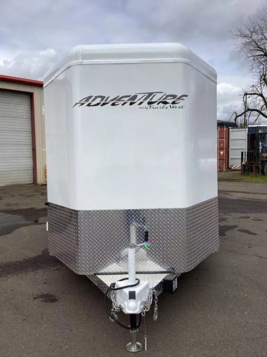 New 2026 Trails West Adventure II 14' Stock Trailer -Swinging Tack Package - Star Caps