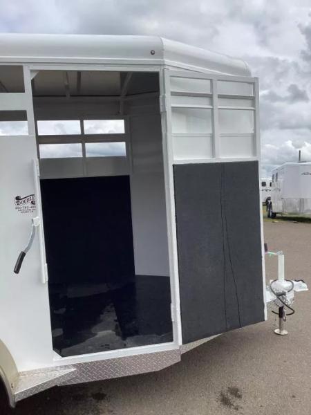 New 2026 Trails West Adventure II 14' Stock Trailer -Swinging Tack Package - Star Caps