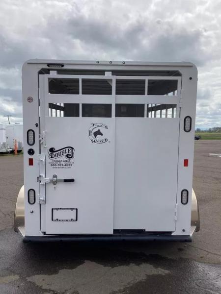 New 2026 Trails West Adventure II 14' Stock Trailer -Swinging Tack Package - Star Caps