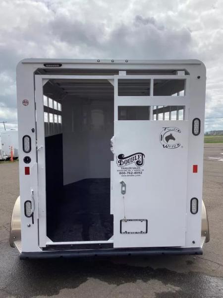 New 2026 Trails West Adventure II 14' Stock Trailer -Swinging Tack Package - Star Caps