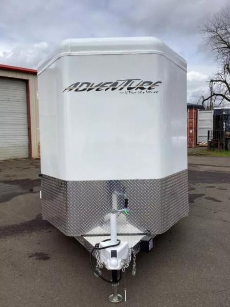 New 2026 Trails West Adventure II 14' Stock Trailer -Swinging Tack Package - Star Caps