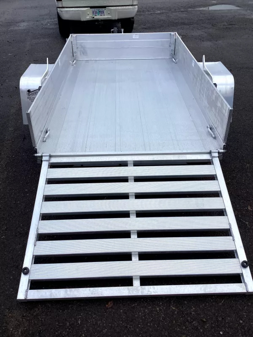 New 2026 Aluma 54" X 8' All Aluminum-Rack Set 12" Solid Front & Sides/1/2" - 12" U-bolt Spare Tire Mount-13" Steel Wheels