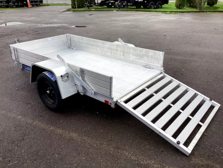 New 2026 Aluma 54" X 8' All Aluminum-Rack Set 12" Solid Front & Sides/1/2" - 12" U-bolt Spare Tire Mount-13" Steel Wheels