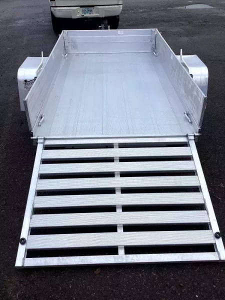 New 2026 Aluma 54" X 8' All Aluminum-Rack Set 12" Solid Front & Sides/1/2" - 12" U-bolt Spare Tire Mount-13" Steel Wheels