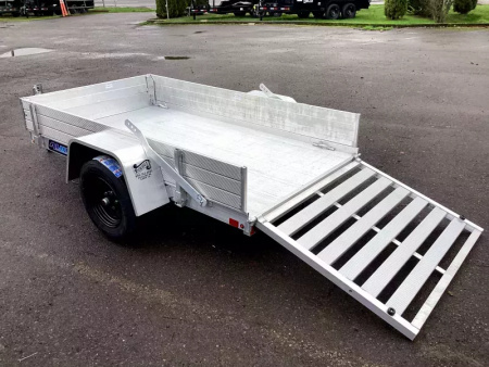 New 2026 Aluma 54" X 8' All Aluminum-Rack Set 12" Solid Front & Sides/1/2" - 12" U-bolt Spare Tire Mount-13" Steel Wheels